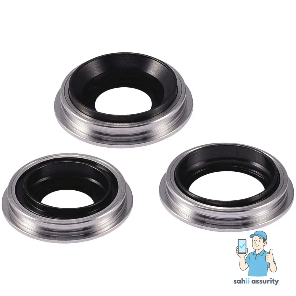 Camera Lens Glass with Frame for Apple iPhone 11 Pro Max White thumbnail